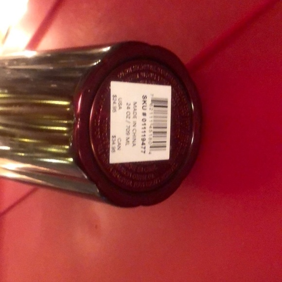 NEW OMBRÉ RED METAL TUMBLER W SCALLOPED EDGES - Picture 3 of 4